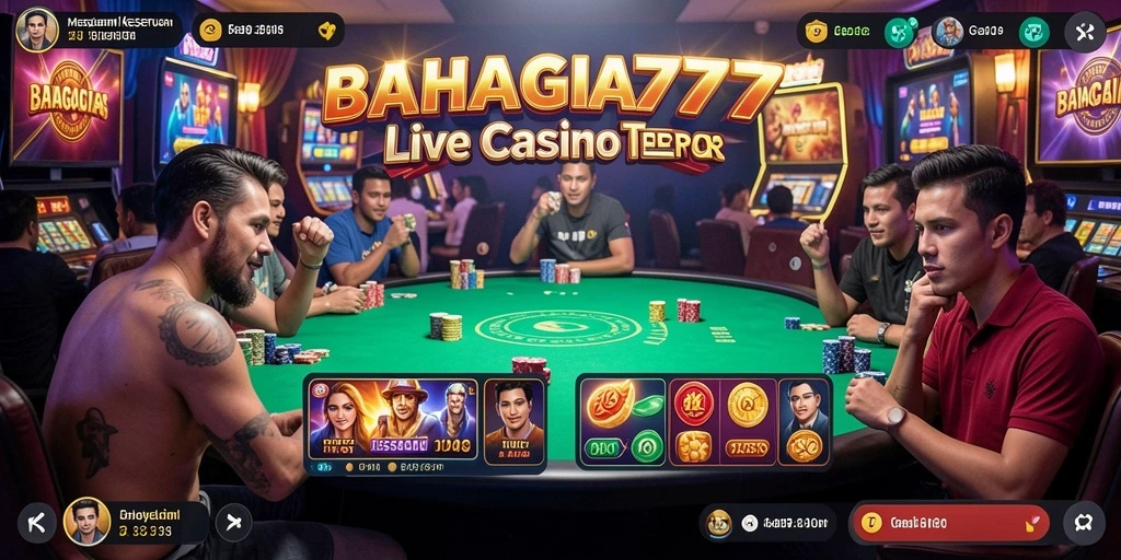 Tampilan menarik dari permainan Live Casino BAHAGIA777 yang mendebarkan.
