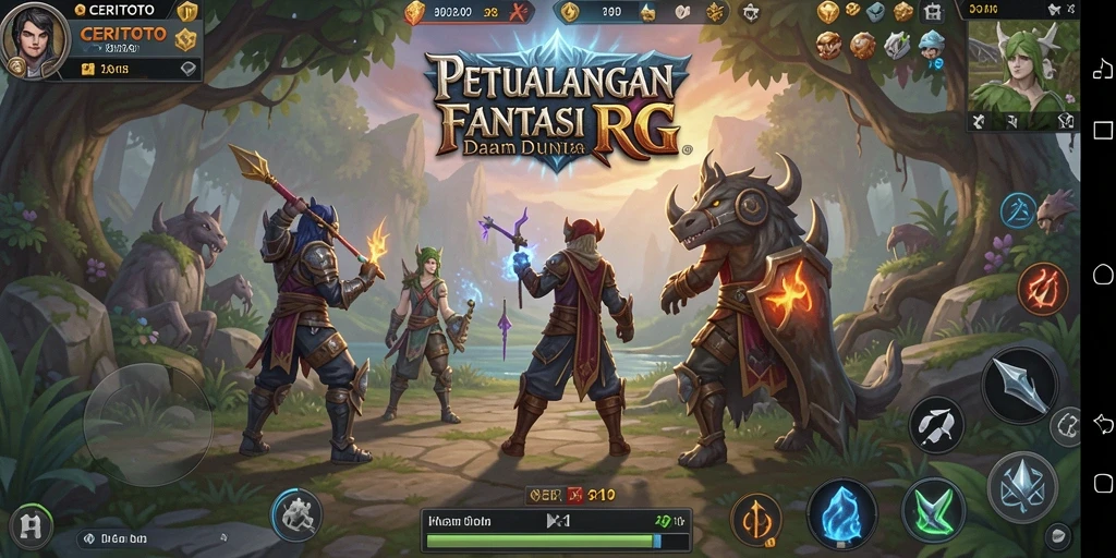 Tampilan gameplay CERITOTO yang menarik dan imersif.