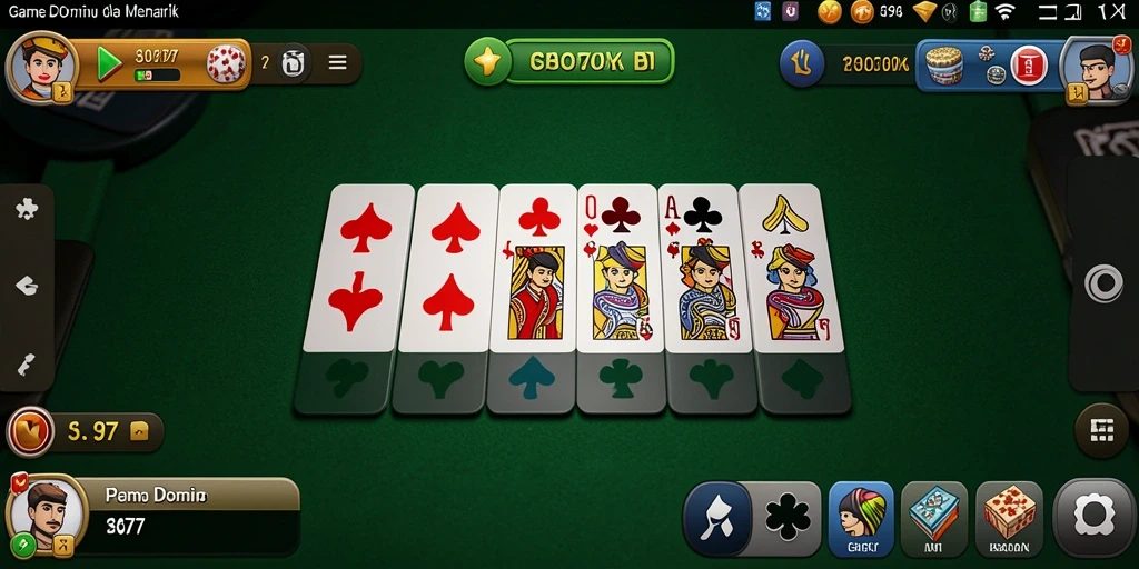 Screenshot COO77 menampilkan gameplay seru dalam permainan Domino.