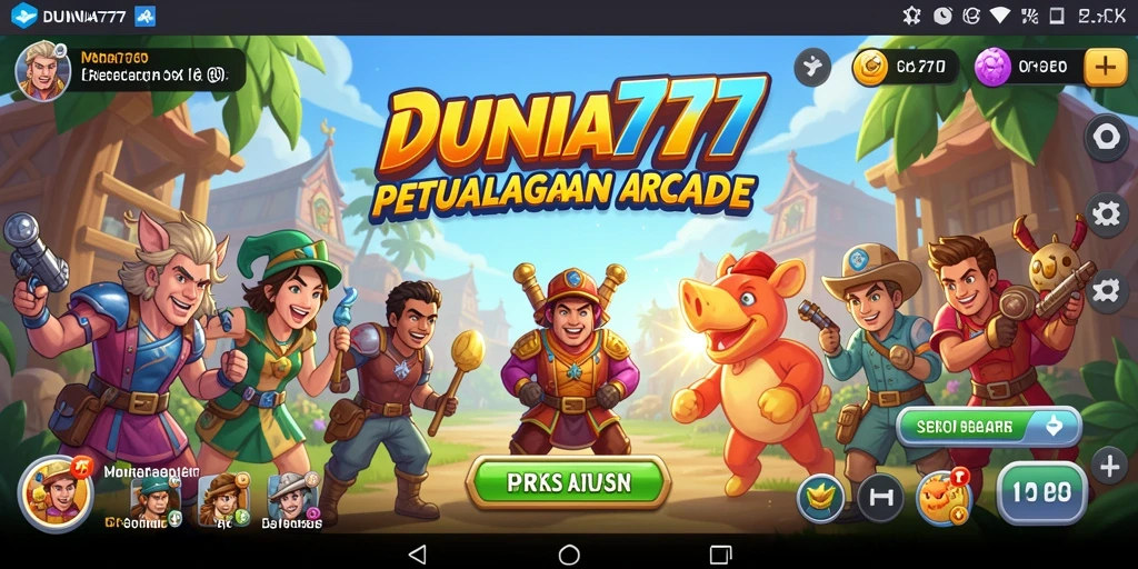 Tampilan gameplay DUNIA777 yang penuh aksi dan seru.