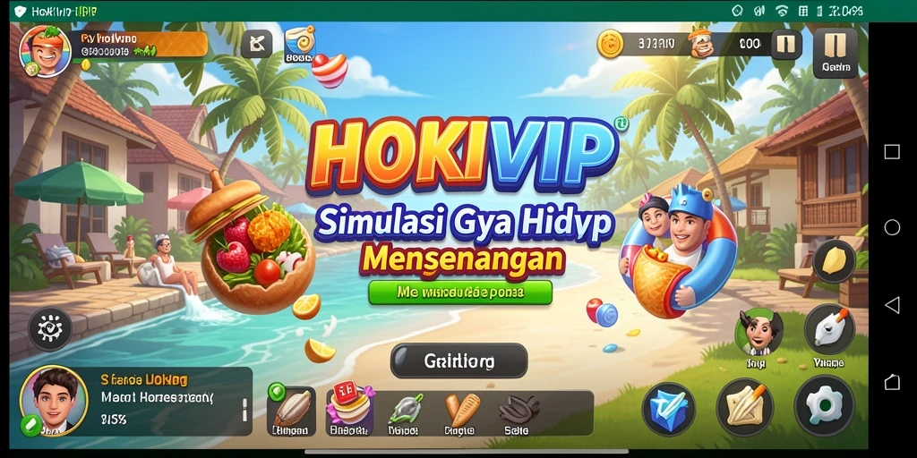 Tampilan gameplay HOKIVIP yang memikat dengan aksi simulasi yang seru.