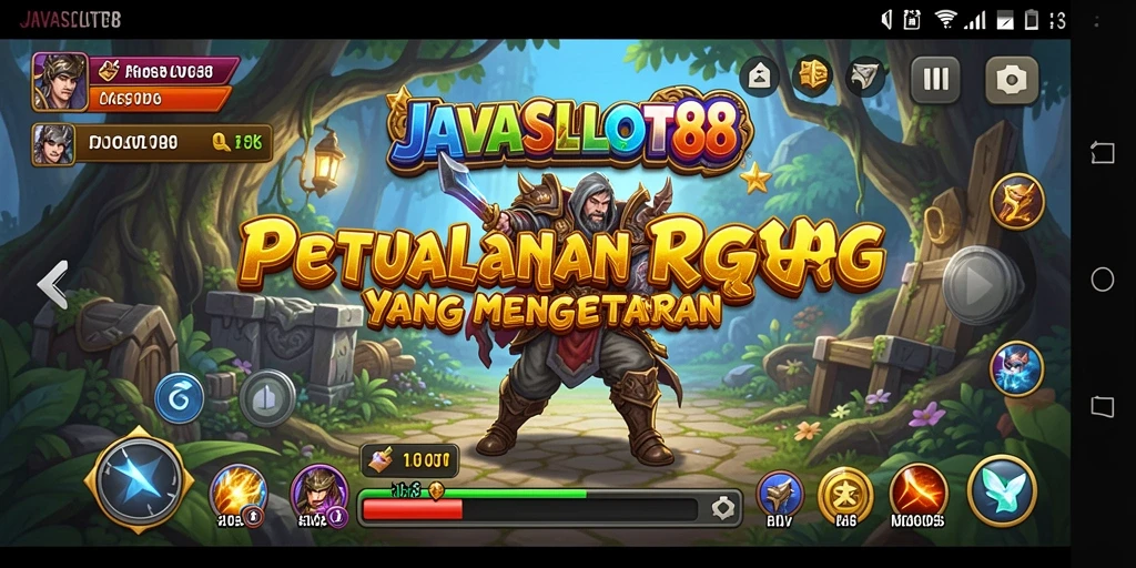 Tampilan gameplay RPG yang mendebarkan di JAVASLOT88.