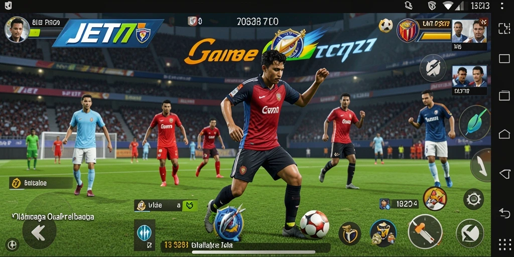 Tampilan gameplay JET77 dengan aksi olahraga yang mendebarkan.