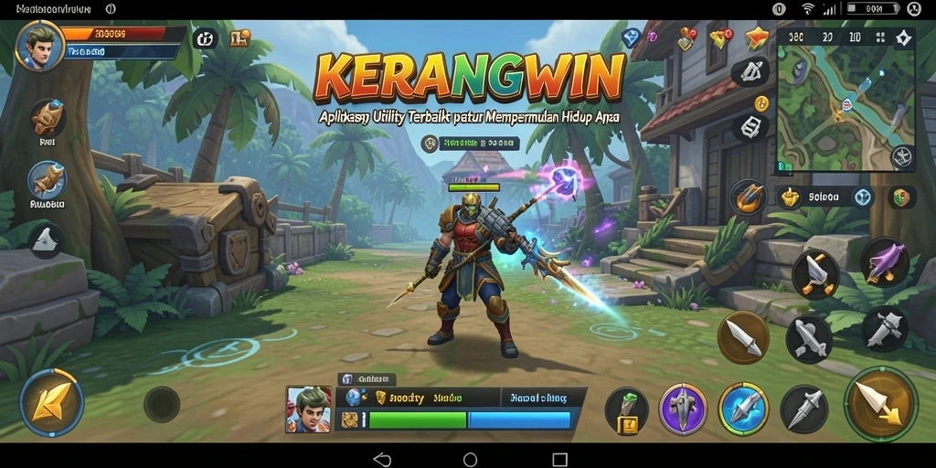 Tampilan antarmuka KERANGWIN yang user-friendly dan informatif.