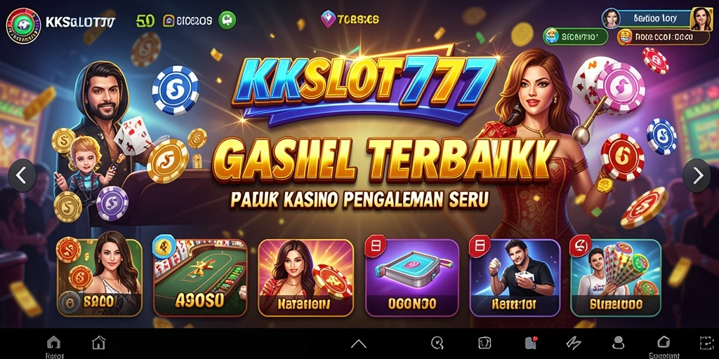 Screenshot gameplay KKSLOT777 menampilkan pengalaman kasino yang seru dan interaktif.