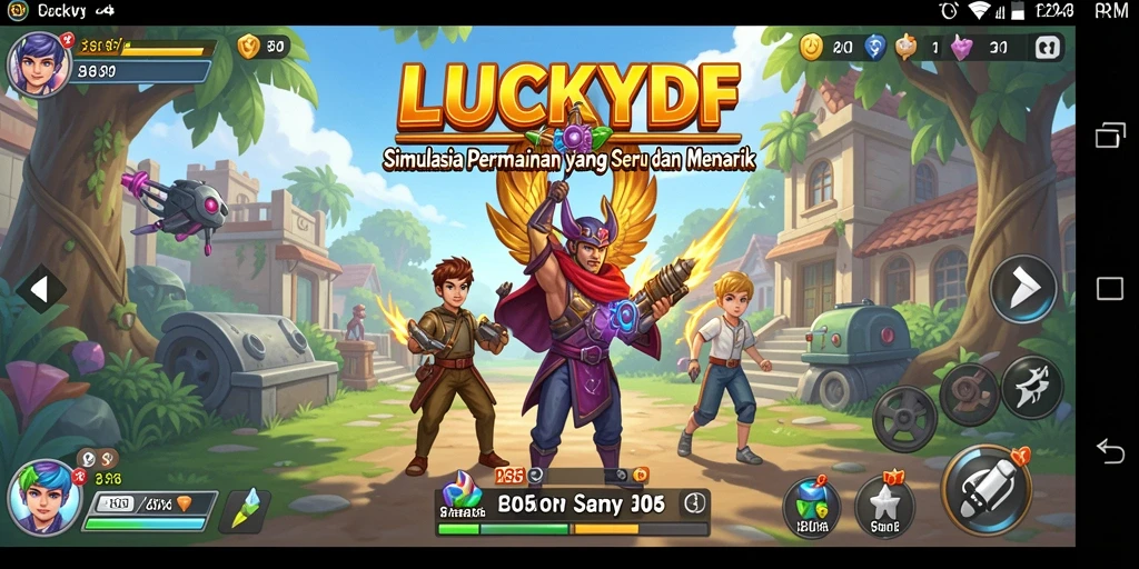 Screenshot utama LUCKYDF menampilkan gameplay Simulation yang menarik.