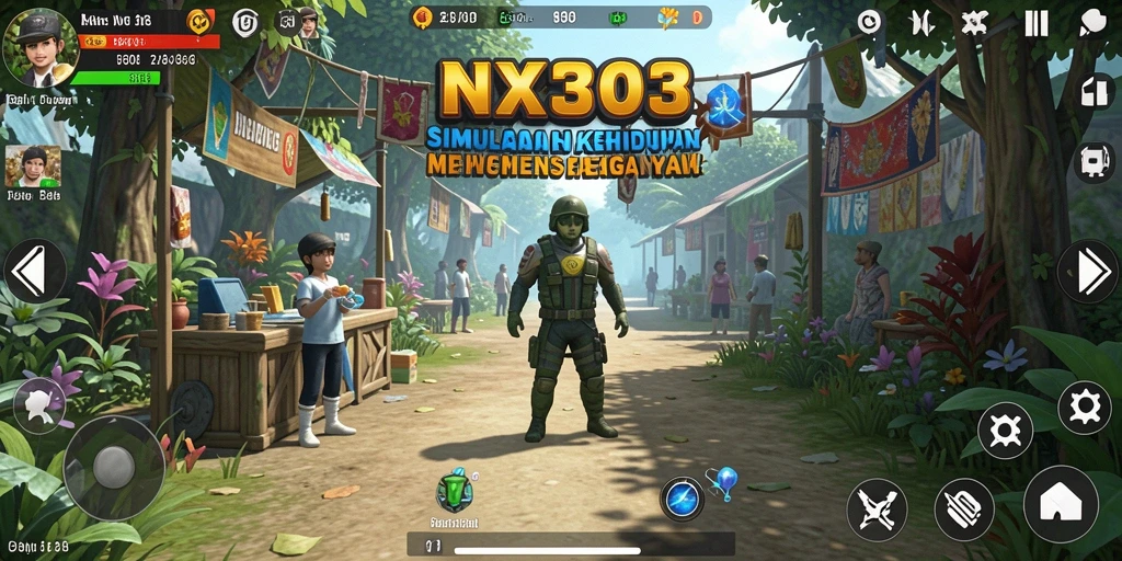 Gameplay NX303 menunjukkan interaksi karakter yang dinamis.