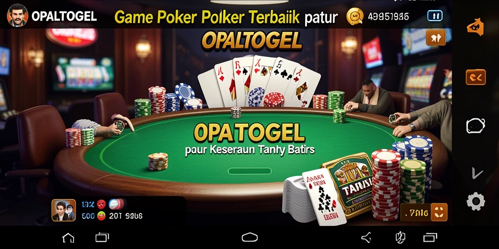 Tampilan gameplay seru dalam OPALTOGEL yang menampilkan aksi Poker.