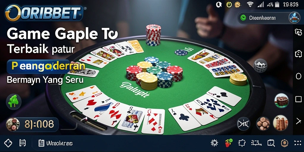 Screenshot gameplay ORIBET yang menampilkan keseruan bermain Gaple.