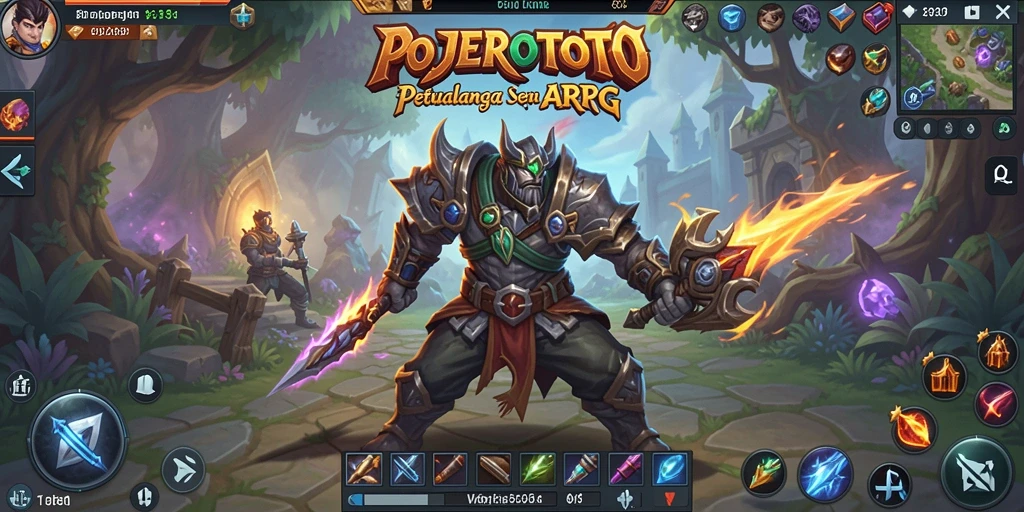 Tampilan gameplay mendebarkan di dunia fantastis POJEROTOTO.