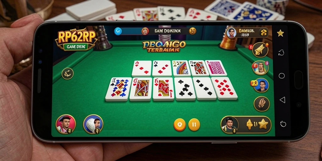Screenshot gameplay seru dalam permainan Domino RP62RP.