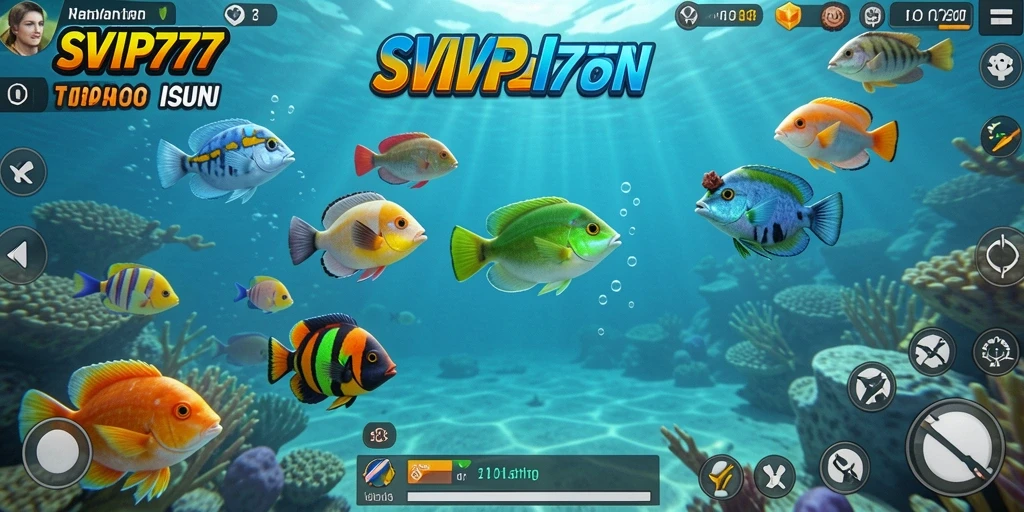 Tangkapan layar gameplay SVIP777 yang menampilkan aksi Tembak Ikan yang seru.