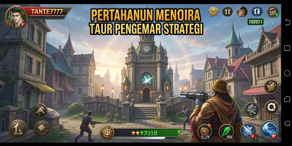 Tampilan gameplay seru dalam <strong>TANTE777</strong> yang menampilkan strategi menara yang mendebarkan.