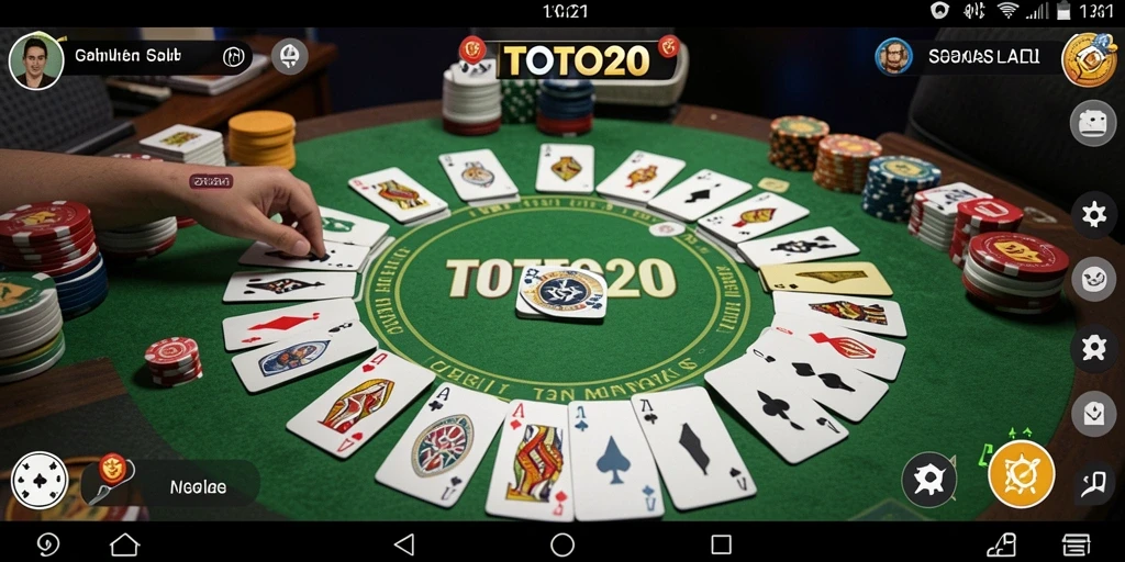 Tampilan menawan dari gameplay Gaple di TOTO20.