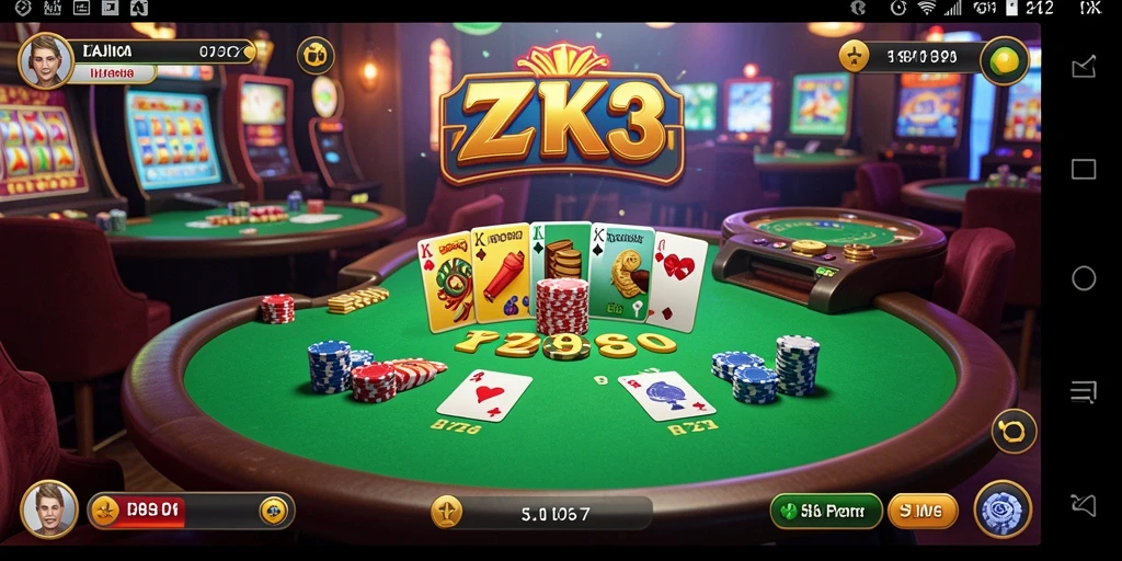Screenshot utama ZK3 menampilkan gameplay menegangkan dari permainan Kasino.
